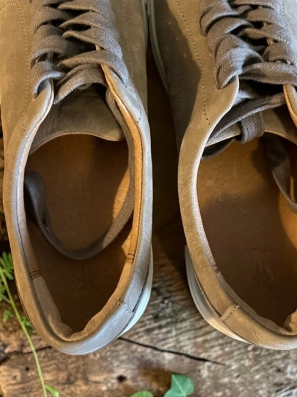 Frye Ivy Low Lace Sneakers in Gray Tumbled Nubuck Leather Women's 8.5 EUC - Picture 6 of 7